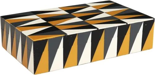 Miniatura 95 de Handicrafts Home Caja de recuerdo decorativa de 8 x 5 – Pequeña caja organizadora con tapa, almacenamiento decorativo Boho, caja de memoria retro