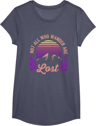 Miniatura 14 de Not All Who Wander Are Lost Vintage Mountains - Camiseta de senderismo, Negro, S