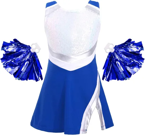 Miniatura 3 de Conjunto de 3 piezas sin mangas para niñas y niñas, uniforme de equipo con pantalones cortos de atletismo, bolas de flores
