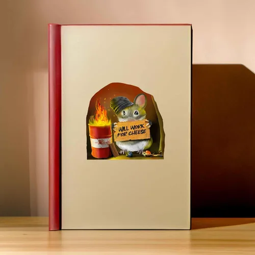 Miniatura 8 de Mouse Reading Book, Wall Decor Sticker Decal, Kids Room, Classroom, Home, Bedroom, Bookcase, Book Lover, of Mice and Men, Children, Adorable