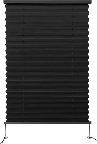 Miniatura 17 de Dulepax Persianas plisadas, 14 pulgadas de ancho x 24 pulgadas de largo, color negro, para caravana, remolques de viaje, ventana de autocaravana