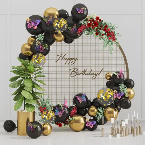 Miniatura 4 de SAOROPEB Decoración de pared de mariposa 3D, 48 piezas, 4 estilos, 3 tamaños, decoraciones de mariposa morada para decoraciones de cumpleaños