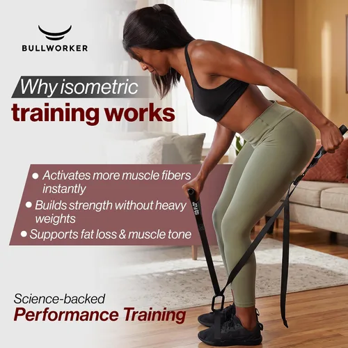 Miniatura 7 de Bullworker Correas de entrenamiento de suspensión ISO-FLO, gimnasio portátil en casa para entrenamiento de fuerza de cuerpo completo