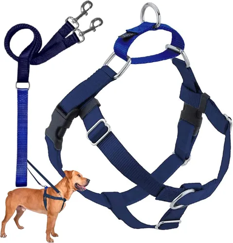 Miniatura 14 de 2 Hounds Design - Arnés para perro (libertad sin tirar), control ajustable, suave y cómodo para pasear perros fácilmente, para perros pequeños, Azul