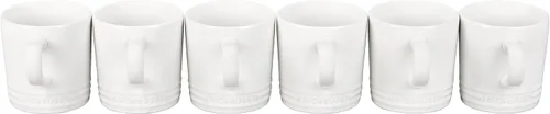 Miniatura 2 de Le Creuset Juego de 6 tazas de gres Londres, 12 onzas cada una, color blanco
