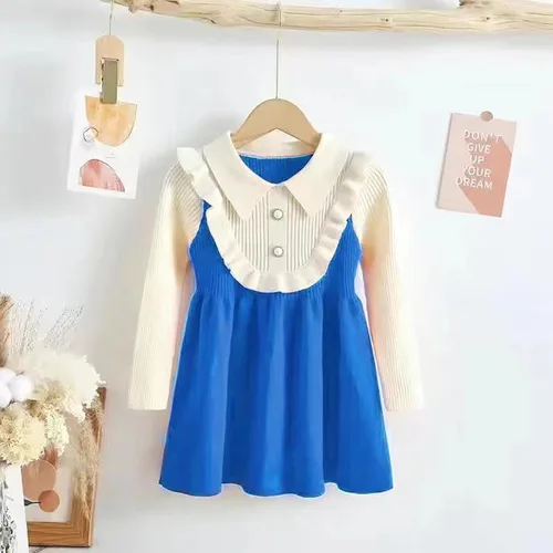 Miniatura 2 de Toddler Girls Spring and Autumn Cute Sweet Baby Dresses Loog Sleeve Outfit for 3 to 8 Years Clothes Girl 6 Years