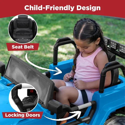 Miniatura 5 de Best Choice Products Camión de paseo para niños de 12 V, auto de juguete a batería con suspensión de resorte, control remoto, 3 velocidades, luces