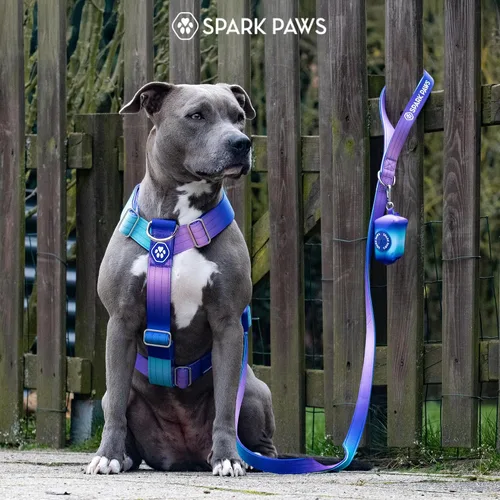 Miniatura 9 de Spark Paws Arnés para perro sin tirones con asa para perros grandes, arnés resistente para razas grandes y fuertes, ajustable, diseño halter