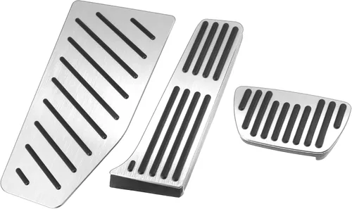Miniatura 8 de Juego de 3 fundas para pedal de freno de acelerador de gas de automóvil, compatible con Toyota RAV4 2019-2021, aleación de aluminio antideslizante