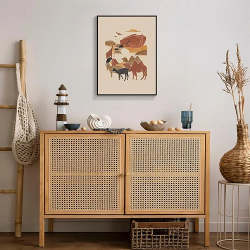 Miniatura 6 de OAOPIC Póster enmarcado con versículos bíblicos de la Biblia de Noé, arte de pared de historia bíblica cristiana, pintura impresa de escritura