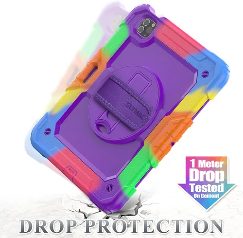 Miniatura 3 de SEYMAC stock Funda para iPad Mini 7 (A17 Pro) 2024/Mini 6 de 8.3 pulgadas con protector de pantalla portalápices [correa de mano giratoria 360]