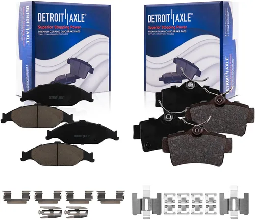 Miniatura 65 de Detroit Axle - Pastillas de Freno Delantero para Nissan Altima Maxima Sentra 350Z Cube Juke Versa INFINITI G20 G35 I30 I35 Suzuki SX4, Pastillas