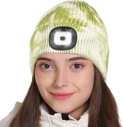 Miniatura 33 de Tutuko Gorro unisex con luz, gorro LED recargable por USB, sombrero LED con linterna, regalos para hombres, mujeres, papá
