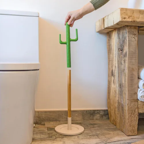 Miniatura 4 de Vigar Soporte de papel higiénico de cactus, soporte de papel higiénico independiente con almacenamiento para 5 rollos, soporte de papel higiénico