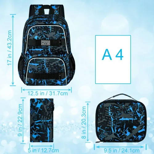 Miniatura 4 de Mochila para laptop, 16 pulgadas, bolsa escolar y bolsa de almuerzo, mochilas resistentes al agua para adolescentes, niñas, mujeres, estudiantes