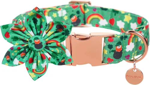 Miniatura 28 de DOGWONG Collar de perro de San Valentín con pajarita, corazón azul, perfecto para perros pequeños, medianos y grandes, patrón de corazón, pajarita