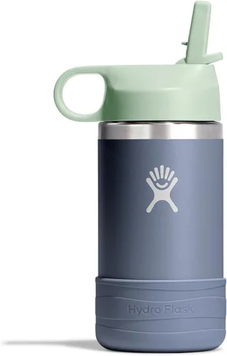 Miniatura 27 de Hydro Flask Botella de agua para niños para la escuela, acero inoxidable y aislada con tapa de pajita, 18 onzas en dalia Dahlia