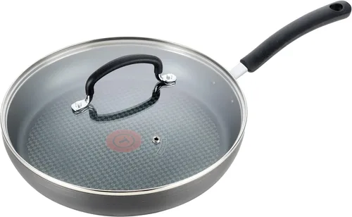 T-Fal Ultimate - Sartén antiadherente de aluminio anodizado duro con tapa de 12 pulgadas, apta para horno y parrilla 400°F, tapa segura 350°F,