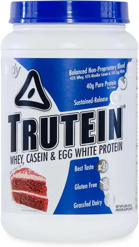Miniatura 33 de Body Nutrition Trutein Polvo de Proteína Alto: 45% Suero, 45% Caseína, 10% Clara de Huevo, Sin Gluten, Bajo en Sodio, Polvo de Proteína de Suero