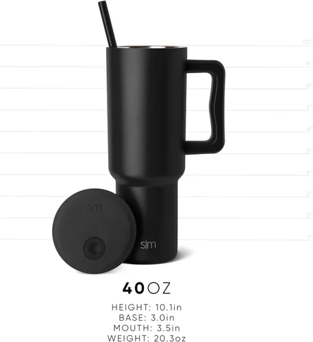 Miniatura 5 de Simple Modern Fortnite - Vaso de 1,2 l con asa y tapa con pajita, botella de agua reutilizable de acero inoxidable aislada, colección Trek, 40oz