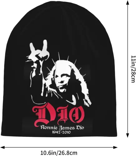 Miniatura 3 de Ronnie Rock James Dio - Gorro de punto para hombre y mujer, color negro, Negro