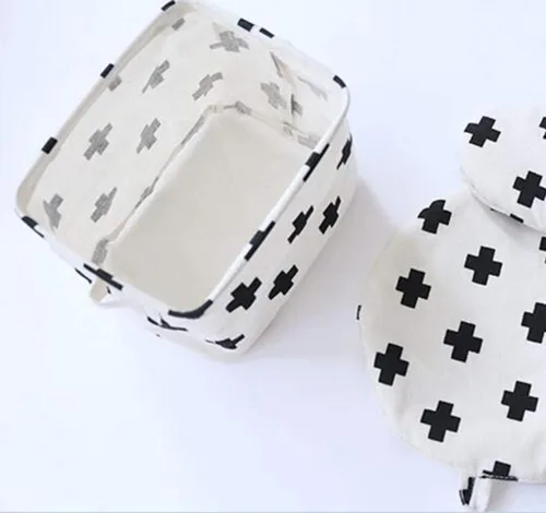 Miniatura 7 de KRLIFCSL Contenedores de almacenamiento plegables geométricos para guardería, juguetes de niños, maquillaje, artículos pequeños, organización