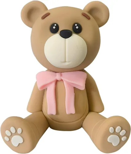 Miniatura 7 de Decoración 3D para tartas de oso para decoración de tartas de oso para niños y niñas, baby shower, suministros de fiesta de cumpleaños (azul)