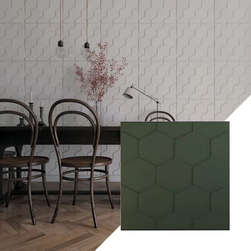 Miniatura 29 de Ekena Millwork WP20X20HBWH 19 5/8 pulgadas de ancho x 19 5/8 pulgadas de alto Panal EnduraWall Decorativo 3D Panel de Pared Cubre 2.67 pies cuadrados