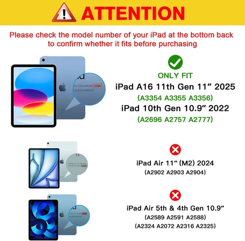 Miniatura 2 de ProCase Paquete de 1 protector de pantalla para iPad A16 2025 de 11ª/10ª generación 2022 (11 pulgadas/10.9), protector de película de vidrio