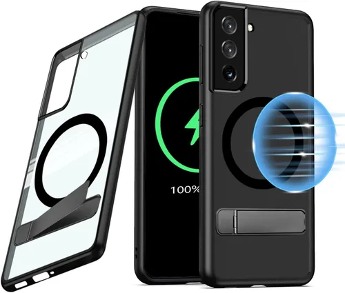 Miniatura 10 de Funda magnética para Samsung Galaxy Note 10 Plus/Note 10+ (6.8 pulgadas) [compatible con Magsafe] parachoques de TPU suave + parte trasera Negro