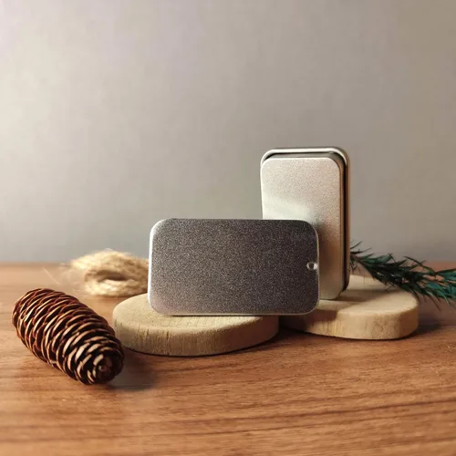 Miniatura 6 de Recipientes de lata deslizantes para bálsamo labial, perfume sólido (0.5 onzas, paquete de 16 unidades, con etiquetas) – Pequeñas cajas vacías