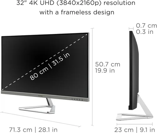 Miniatura 3 de ViewSonic VX3276-4K-MHD Monitor 4K UHD de 32 pulgadas con biseles ultrafinos, HDR10 HDMI y DisplayPort para el hogar y la oficina