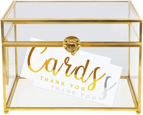 Cajas de joyería de cristal dorado, caja decorativa grande, decoración del hogar, organizador de joyas vintage para recepciones de boda, maceta,