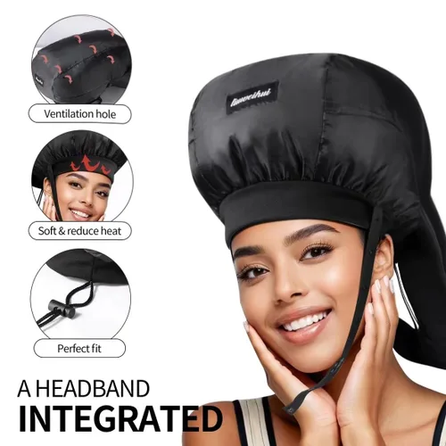 Miniatura 2 de Secador de Pelo con Gorro, Difusor de Pelo Ideal para Cabello Rizado, Tu Solución Definitiva - Gorra de Secador con Capacidad Amplia
