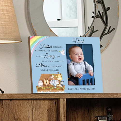 Miniatura 6 de LifeSong Milestones Marco de fotos de bautismo, regalos de bautismo personalizados para niñas, niños, padrinos, regalos de baby shower, recuerdos