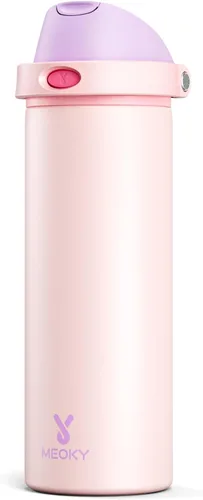 Miniatura 29 de Botella de agua aislada de 40 onzas con popote, botella de agua de metal de acero inoxidable con tapa 2 en 1, a prueba de fugas, fría durante 24