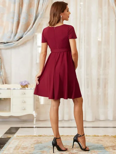 Miniatura 2 de Ever-Pretty Vestido de maternidad cruzado corto con cuello en V para mujer 20786