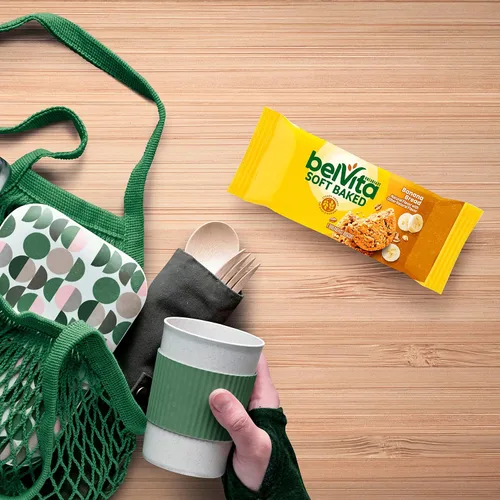 Miniatura 11 de Bizcochos para el desayuno BelVita, cocidos al horno, pan de plátano, caja de 5 recuadros, 8.8 onzas (paquete de 6 unidades).