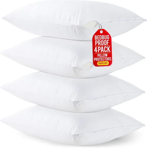 Miniatura 11 de Utopia Bedding - Funda de almohada impermeable con cremallera, 20 x 26 pulgadas, 2 unidades, estándar, color blanco
