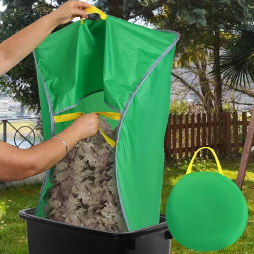 Miniatura 6 de UQM Recolector de hojas, bolsas emergentes portátiles para hojas, herramientas plegables para recoger hojas, número de patente D1005635, bolsas