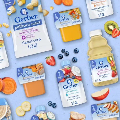 Miniatura 8 de Gerber Baby Food 2nd Foods, cena, puré de pollo con manzana, tubos de 4 onzas, paquete de 2 (paquete de 8)
