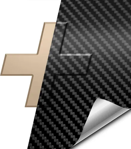 VViViD XPO kit de envoltura de logo formal de fibra de carbono negro para Chevy, Negro