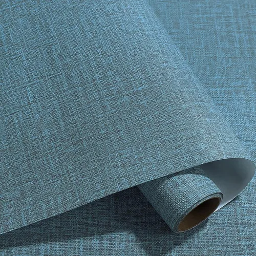 Miniatura 14 de Yancorp Papel Tapiz de Tela Texturizada Grasscloth Despegar y Pegar Azul Papel de Contacto - 15.7"x120" Grasscloth Sintético Despegar y Pegar - Azul
