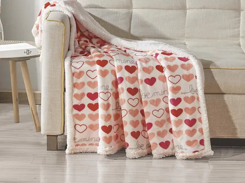 Miniatura 6 de Décor&More Amor Eterno Be Mine Love Collection - Manta ultraafelpada para el día de San Valentín (50 x 60 pulgadas) - Be Mine Respaldo Sherpa - Be
