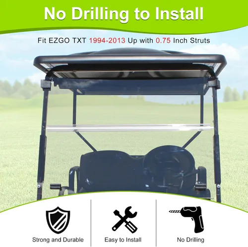 Miniatura 4 de EZGO TXT Golf Cart Windshield Clips Kit fit EZGO TXT DCS PDS 1994 Up Golf Carts (Notes: Check Variations for Right Struts Size)