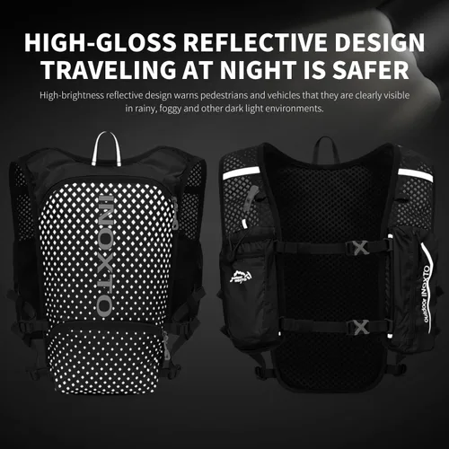 Miniatura 5 de INOXTO Running Hydration Vest Backpack,Lightweight Insulated Pack with 1.5L Water Bladder Bag Daypack for Trail Hiking Running Cycling Race Marathon