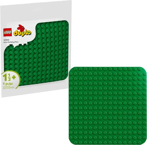 LEGO DUPLO Green Building Plate - Juguete educativo y educativo para niños pequeños, preescolar, niños y niñas, a partir de 1.5 años, ideas de