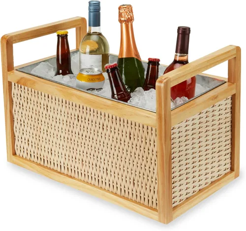 Miniatura 12 de Cubos de Bebida Twine Cheers, Cubos Galvanizados para Entretener, Cubos de Bebidas para Fiestas, Gran Cubo de Hielo y Canasta de Regalo, Cubos