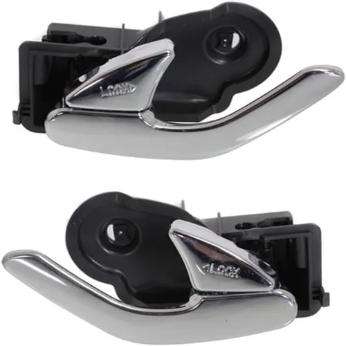 Miniatura 6 de KarParts360 Para Mazda Tribute 2001-2006 Manija de puerta interior delantera o trasera, lado del conductor cromada con botón de bloqueo de puerta