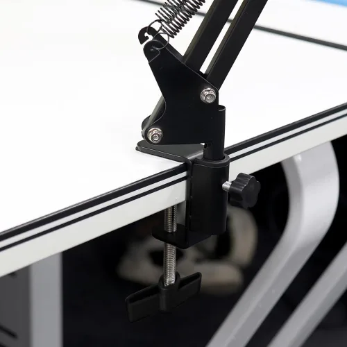 Miniatura 3 de Soporte de clip de aluminio con abrazadera en C para cámara/monitor, escritorio y soporte de mesa para micrófono/micrófono y tableta (negro)